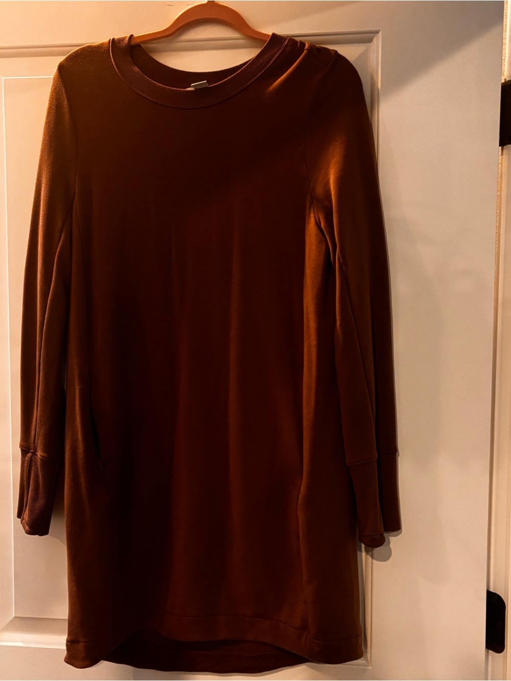 Athleta Medium Mauve Cowl Neck Sweatshirt | Cozy Draped Pullover